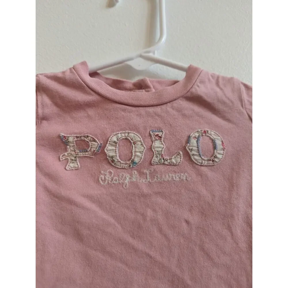 Ralph Lauren Shirt 6m Pink Logo Skirted Preppy
